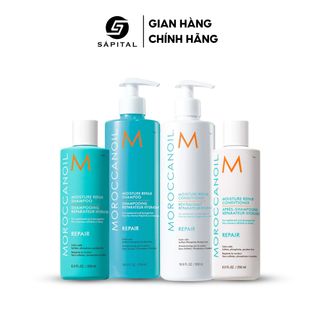 Bộ Dầu Gội & Dầu Xả Moroccanoil Moisture Repair chính hãng - Phục hồi tóc hư tổn, dưỡng ẩm, Keratin & dầu Argan