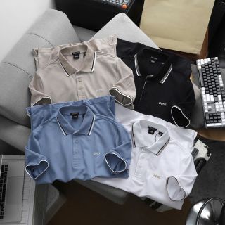 POLO BOSS COTTON NEW. Chất liệu Cotton gai 4c Mịn. cao cấp.