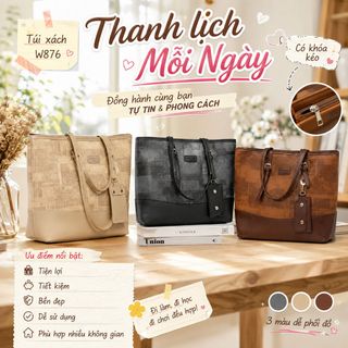 ✨ [TẶNG CHARM] TÚI XÁCH NỮ CÔNG SỞ W876 – RỘNG RÃI, THANH LỊCH & THỜI TRANG ✨