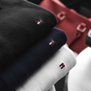 Mẫu áo cổ bẻ chất pique cotton 2c mềm mịn, phối bo tinh tế.