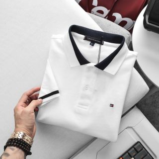 Mẫu áo cổ bẻ chất pique cotton 2c mềm mịn, phối bo tinh tế.