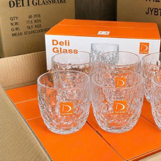 BỘ 6 LY THUỶ TINH BI BỌT DELI GLASS TK220 (T12)