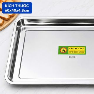 MÂM INOX HÌNH CHỮ NHẬT 60x40x4.8cm (T50)