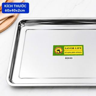 MÂM INOX HÌNH CHỮ NHẬT 60x40x2cm (T60)