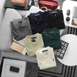 Mẫu áo ngựa chất len dệt xoắn thừng. Logo thêu tỉ mỉ, bảng màu căn bản + full tem tag.