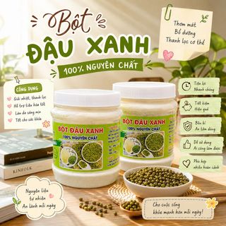 BỘT ĐẬU XANH RANG TAY NGUYÊN CHẤT 100% 500G - WINNIE HOUSE