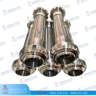 Khớp nối mềm nối ren, khớp nối kim loại nối ren, khớp nối mềm rắc co inox, khớp nối mềm rắc co vi sinh, khớp nối mềm kết nối ren ngoài
