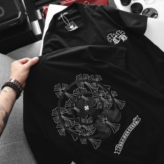 Mẫu áo thun Chrome Hearts logo thêu nam.