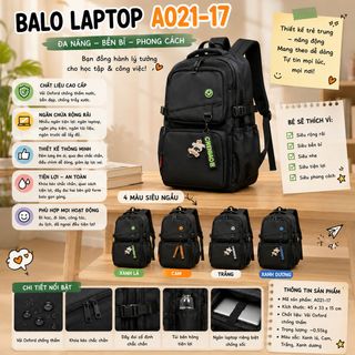 🖤 BALO LAPTOP A021-17 – Màu Đen Dễ Phối, Phong Cách Gọn Gàng, Hiện Đại
