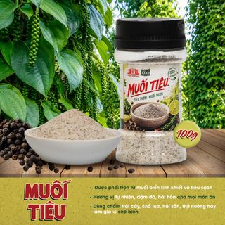 [Combo 3 hủ 100g] Muối tiêu Làng Chài Xưa - Muối ngon tiêu thơm - Chấm với chả lụa, trứng, hải sản