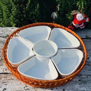 Bộ Bát Mặt Trời 7 Chi Tiết Họa Tiết Trơn (THÙNG 8B)