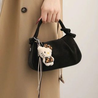 TÚI XÁCH NỮ W870 – DA NHUNG MỀM MỊN, KÈM MÓC MÈO KITTY