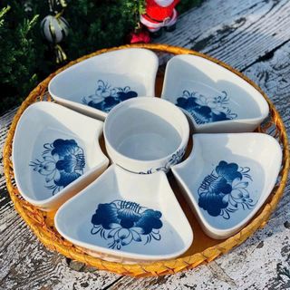 Bộ Bát Mặt Trời 7 Chi Tiết Họa Tiết Hoa (THÙNG 8B)