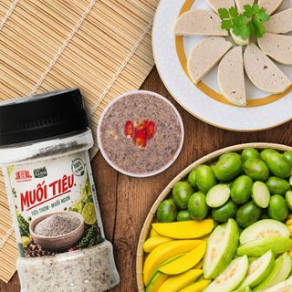 [Hủ 100g] Muối tiêu Làng Chài Xưa - Muối ngon tiêu thơm - Chấm với chả lụa, trứng, hải sản