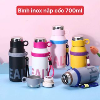 Bình Inox Nắp Cốc 700ML (THÙNG 50C)