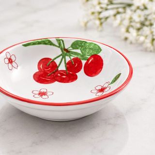 ĐĨA SỨ CHERRY ĐỎ ĐĨA CHẤM (T300)