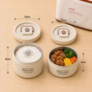 Hộp đựng cơm giữ nhiệt 4 tầng Bento kèm thìa đũa Inox 304 và túi đựng
