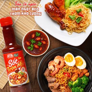 [Combo 2 món] Sốt trộn mì 300g và Ớt Rim 140g Làng Chài Xưa - Trộn mì cay thấm đậm từng sợi mì