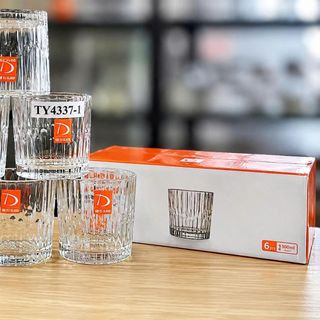 BỘ 6 LY THUỶ TINH 300ml DELI GLASS TY4337-1 (T12)