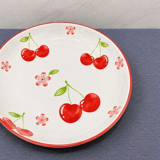 ĐĨA SỨ ẢO CHERRY ĐỎ SIZE 7 - 18cm (T60)