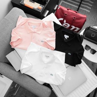 Polo La.Cos.Te chữ ký  Mẫu áo cổ bẻ nhà cá, chất cotton pique 2c vải mềm mịn.