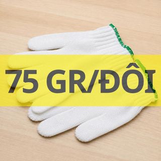 Combo 100 Đôi Găng Tay Polyster Trắng Dày Dặn Khó Rách Cho Cơ Khí - Đi Biển - Làm Vườn - POLY