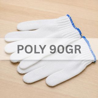 Combo 100 Đôi Găng Tay Polyster Trắng Dày Dặn Khó Rách Cho Cơ Khí - Đi Biển - Làm Vườn - POLY