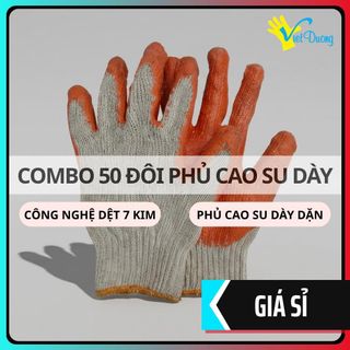 50 Đôi Găng Tay Phủ Cao Su Dày Dặn Việt Dương