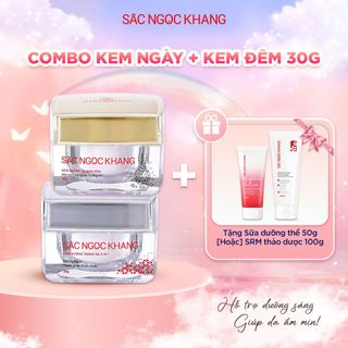 COMBO Kem Dưỡng Trắng Da - Mờ Nám Sạm Ngày & Đêm [Hộp 30g] KÈM QUÀ TẶNG
