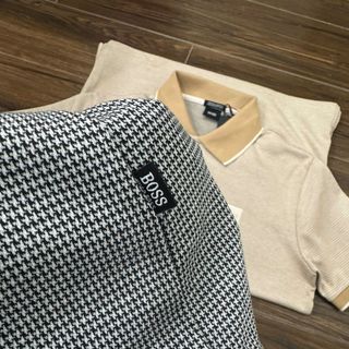 POLO BOSS COTTON NAM. Chất liệu Cotton Gai dệt kim cao cấp.