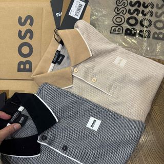 POLO BOSS COTTON NAM. Chất liệu Cotton Gai dệt kim  cao cấp.