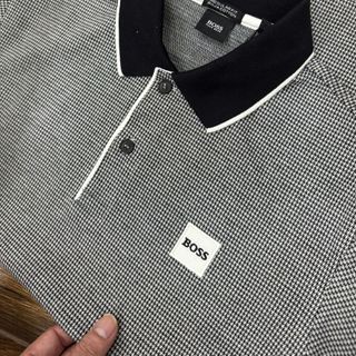 POLO BOSS COTTON NAM. Chất liệu Cotton Gai dệt kim cao cấp.