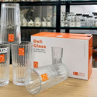 BỘ 6 LY THUỶ TINH 320ml DELI GLASS TY4337-2 (T8)