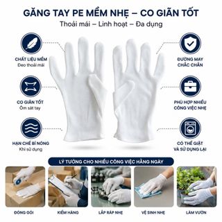 10 Đôi Găng Tay Hái Chè Vải Thun Co Giãn Mềm Mịn