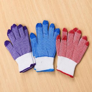 Set 3 Găng Tay Sọc Nhiều Màu Chống Trượt Mỏng Nhẹ Thoáng Khí Bảo Hộ Lao Động + Chống Nắng - POLY3MAU