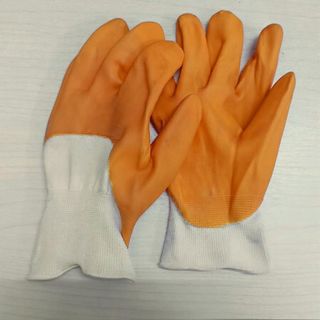 Găng tay bảo hộ lao động phủ cao su cam, 12 đôi, chống trơn, ma sát cao, nhẹ, ôm tay