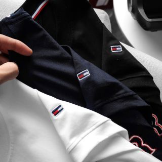 Mẫu áo thun logo thêu nổi chi tiết sắc nét, full tem tag, chất cotton 4c dày dặn, co giãn mền mịn mát, bảng màu basic.
