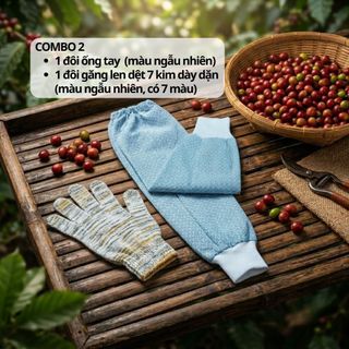 Combo Bảo Hộ Hái Cà Phê Chuyên Dụng - Găng Tay Chống Gai & Ống Tay Chống Đâm Xuyên - GDC10KIMONGTAYCN