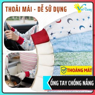 Ống Tay Chống Nắng VIỆT DƯƠNG Co Giãn Thoải Mái, Dùng Khi Đi Xe Máy, Làm Vườn, Lao Động Ngoài Trời - ONGTAYCN