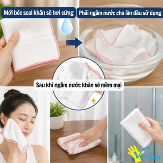 Set 5 Khăn Đa Năng VIỆT DƯƠNG 100% Sợi Bông, Mềm Mại, Thấm Hút Tốt, Dùng Lau Mặt, Lau Bếp, Lau Bàn - KHANSET5
