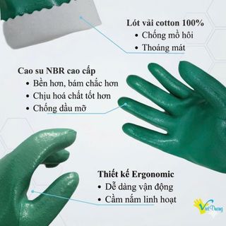 [HOT] Găng Tay NBR VIỆT DƯƠNG Kháng Dầu Mỡ, Lót Cotton 100%, Dùng Cho Cơ Khí, Xây Dựng, Bảo Trì Máy, Làm Vườn - GCSNBR