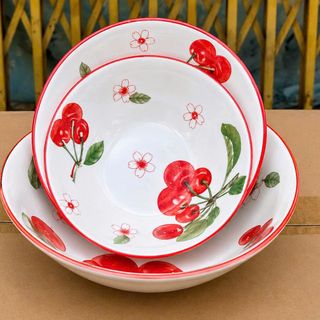 TÔ SỨ LOE CHERRY ĐỎ SIZE 8 - 20cm (T50)