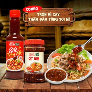[Combo 2 món] Sốt trộn mì 300g và Ớt Rim 140g Làng Chài Xưa - Trộn mì cay thấm đậm từng sợi mì