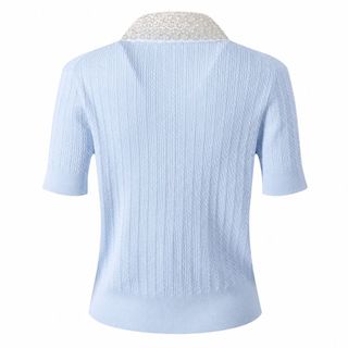 A103 Áo Dệt Kim Cổ Búp Bê Đính Ngọc Trai Cài Cúc Thanh Lịch French Chic - Size S M L
