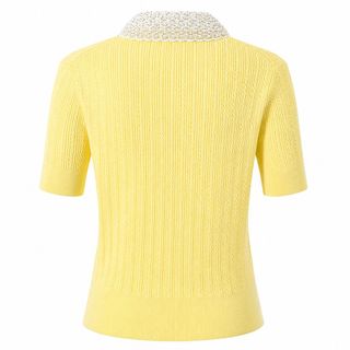 A103 Áo Dệt Kim Cổ Búp Bê Đính Ngọc Trai Cài Cúc Thanh Lịch French Chic - Size S M L