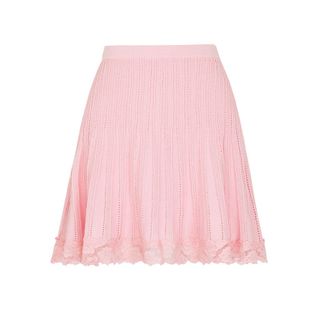 D149 Set Áo Cardigan Dệt Kim Tay Lửng + Chân Váy Ngắn Nữ Cao Cấp Thanh Lịch Hàn Quốc Mùa Hè Size S M L XL