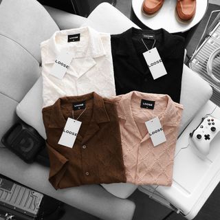 Áo thun nam. Chất cotton vải dệt vân ren nổi độc đáo tinh tế.