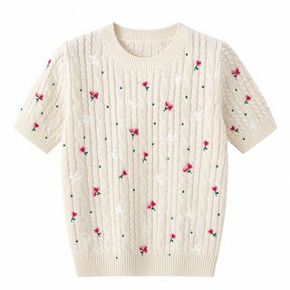 Noble Muse Set Áo Dệt Kim Thêu Hoa Hồng Và Chân Váy Xếp Ly Satin Phong Cách Pháp Nữ Freesize