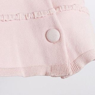 S157 Áo Cardigan Dệt Kim Nữ Cổ Búp Bê Đính Nơ Tay Bồng Cài Cúc Dáng Ôm Phong Cách Hàn Quốc Freesize