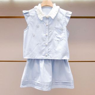 NPA Maison Set Áo Sơ Mi Đính Đá Kèm Chân Váy Cao Cấp | Set Đầm Công Sở Nữ Thanh Lịch | Size S M L